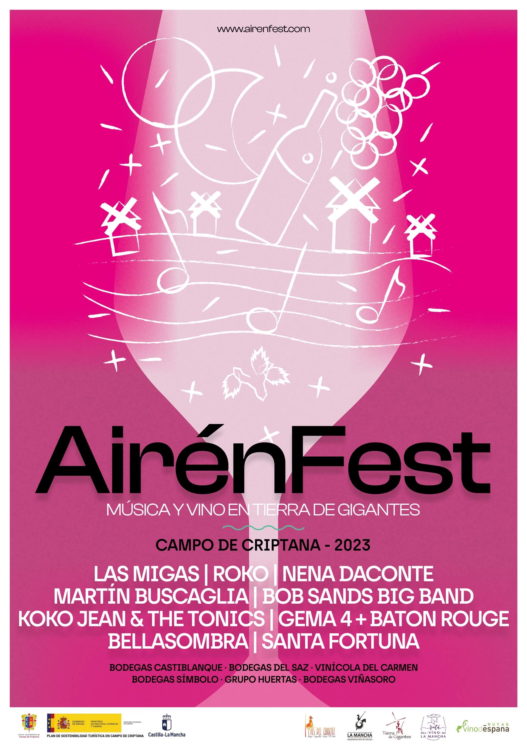 Cartel completo de AirénFest 2023. Campo de Criptana (Ciudad Real)